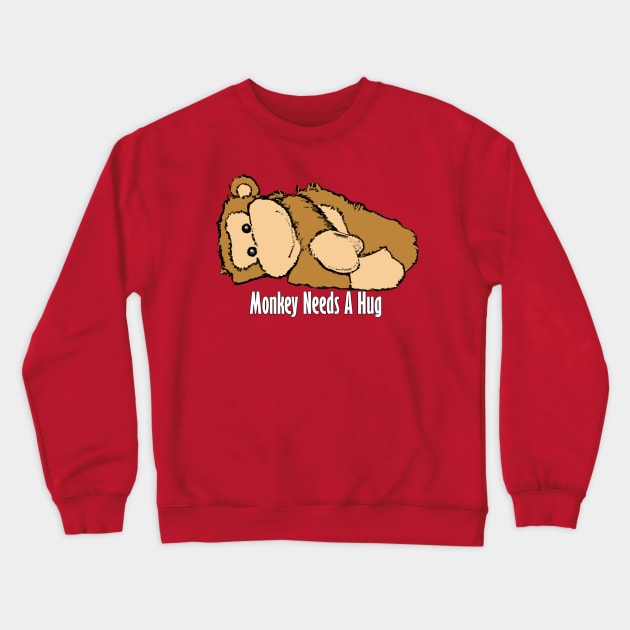 Monkey Needs A Hug Crewneck Sweatshirt by ixxneoxxi